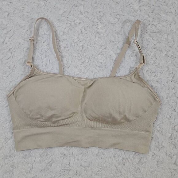 Warners Womens Size Medium Wireless Easy Does It Convertible Bra Tan Nude - Picture 1 of 6